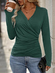 V-neck Long-sleeved Top