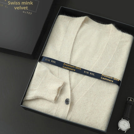 Wool V-neck Thickened Loose Knitwear