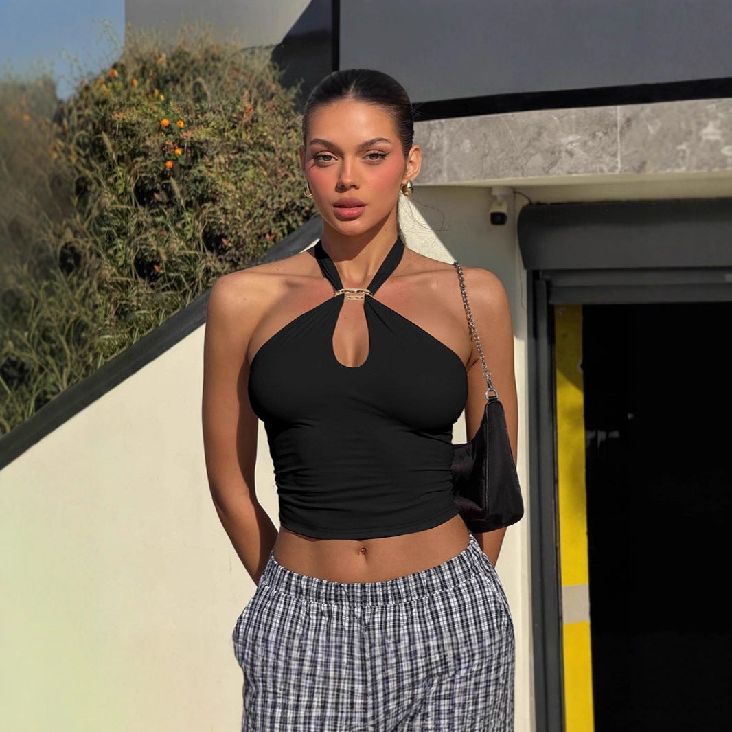 Sexy Hot Girl Hollow-out Backless Top