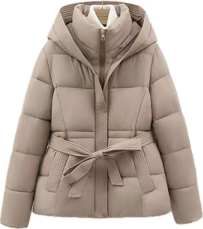 Women's Short Tie-front Warm Coat