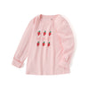 Girls Strawberry Cotton Long-sleeve T-shirts