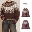 Men's Christmas Round Neck Jacquard Knitted Sweater