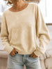 Casual Loose Fashion Long Sleeve Rendering Print Round Neck Knitted Sweater Hoodie