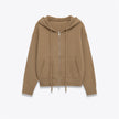 Women's Zipper Knit Hooded Sweatshirt