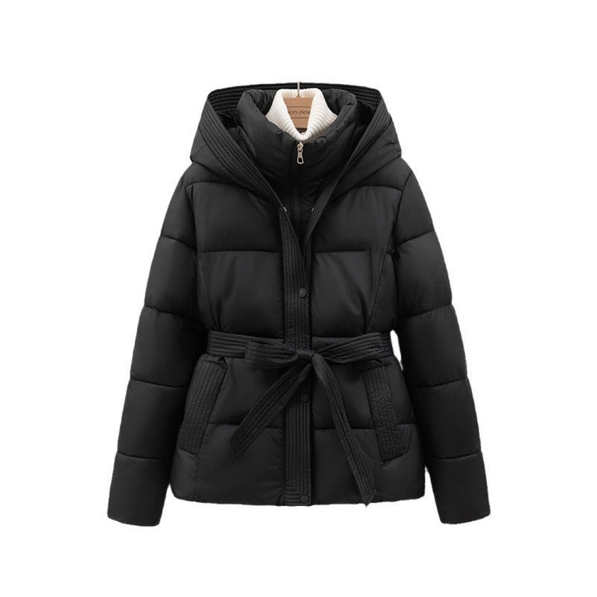 Women's Short Tie-front Warm Coat