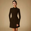 Solid Color Slim Fit Long Sleeve Bodycon Dress