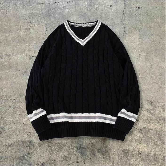 American Style V-neck Sweater