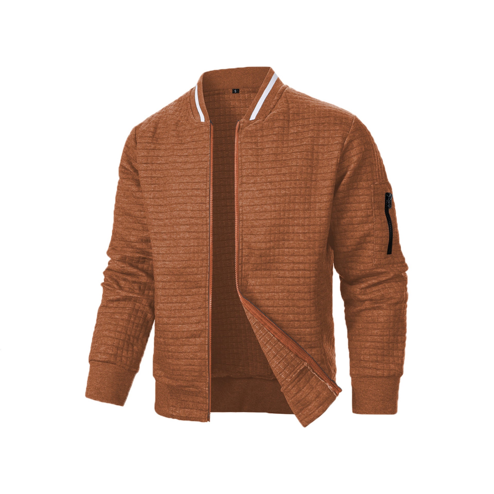 Men's Zip-up Stand Collar Sweatshirt Jacket