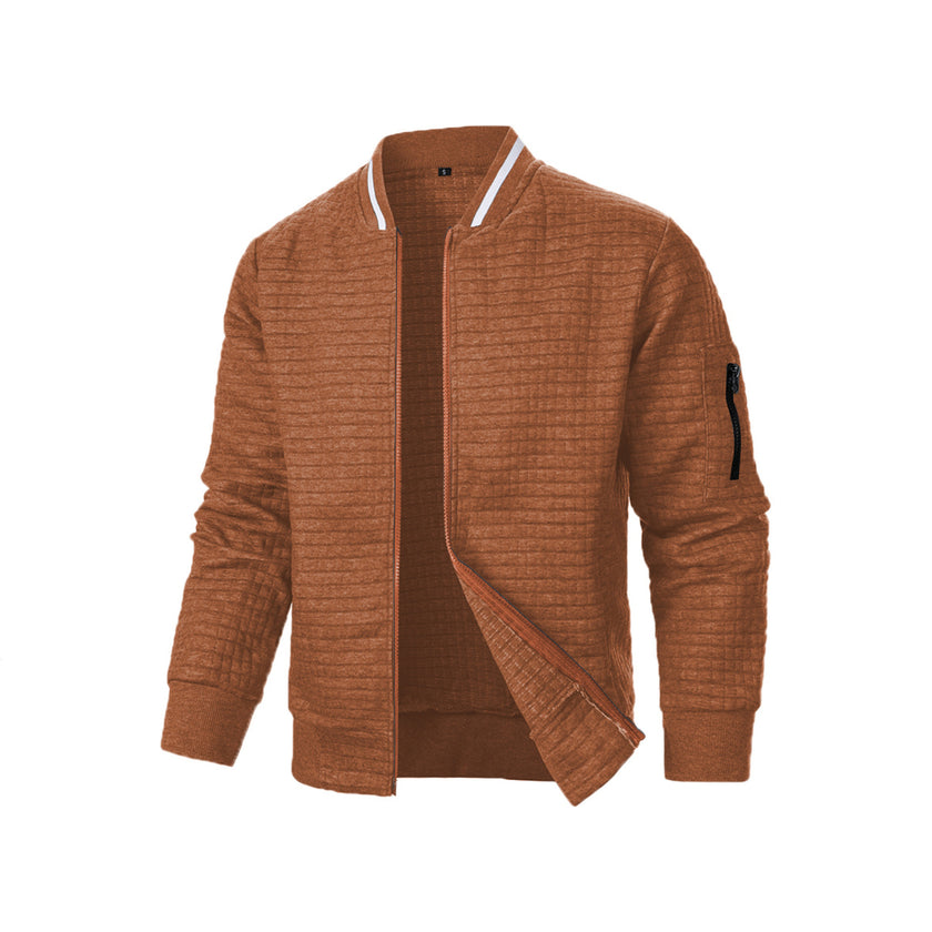 Men's Zip-up Stand Collar Sweatshirt Jacket