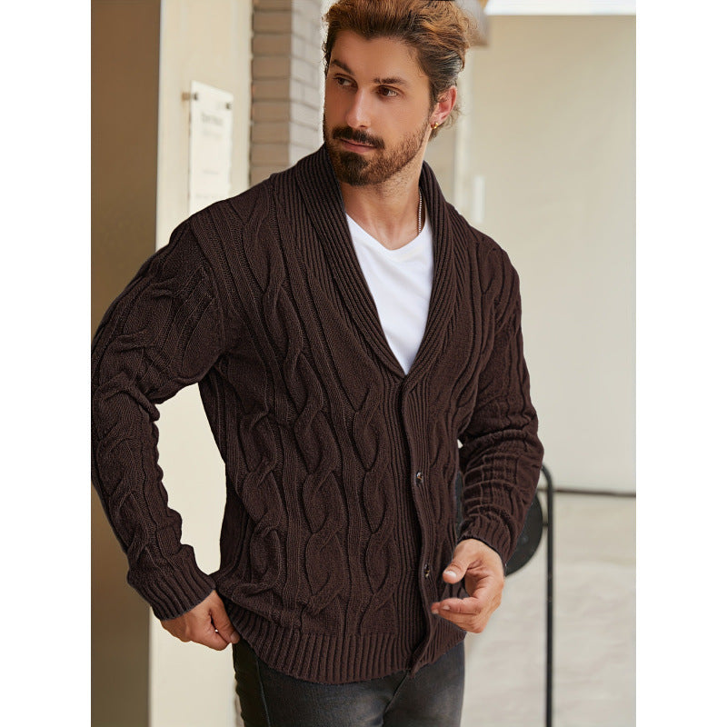 Printed Knitted Casual Long Sleeve Cardigan