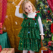 Girls' Christmas Tree Suspender Dress