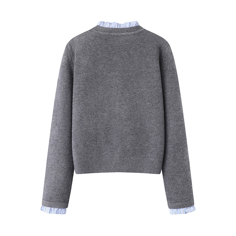 Women's Pleated Lace Collar Jacket