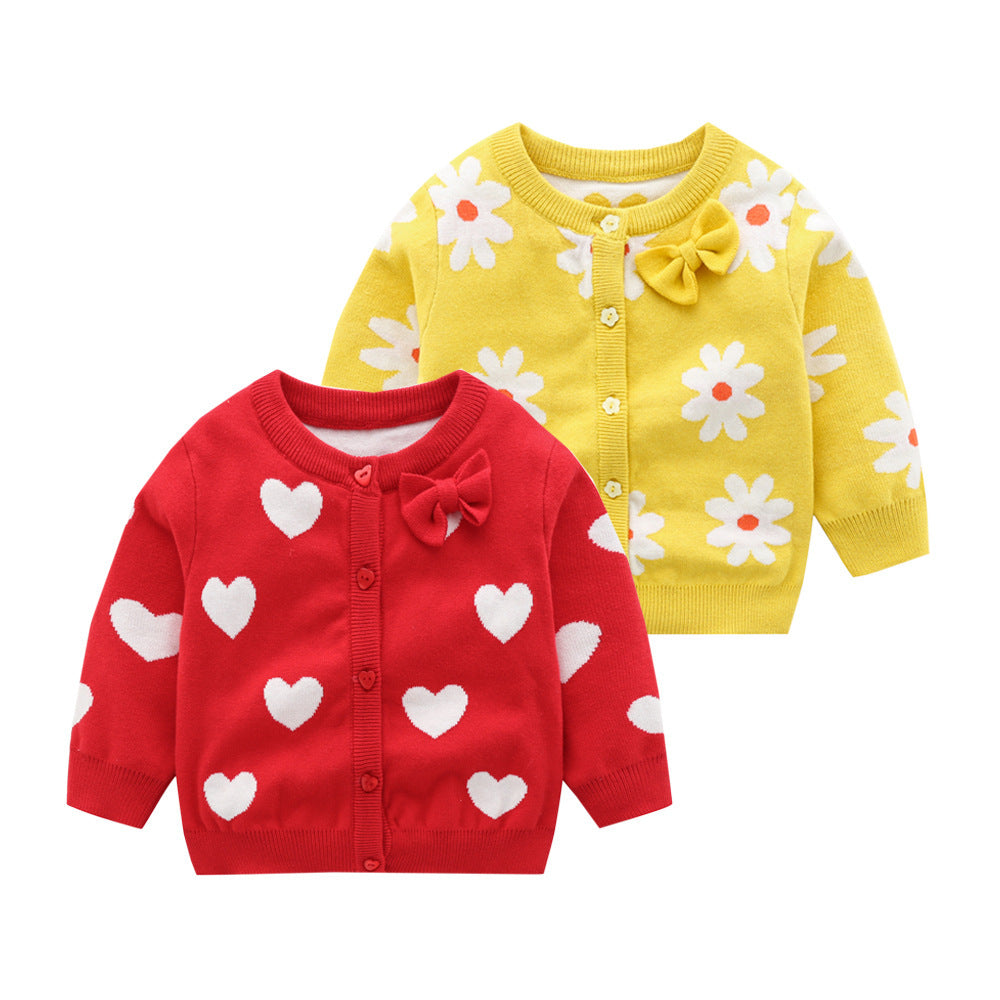 Girl's knitted Bow Sweater