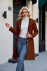 Women's Single-breasted Stand Collar Belt Pea Coat