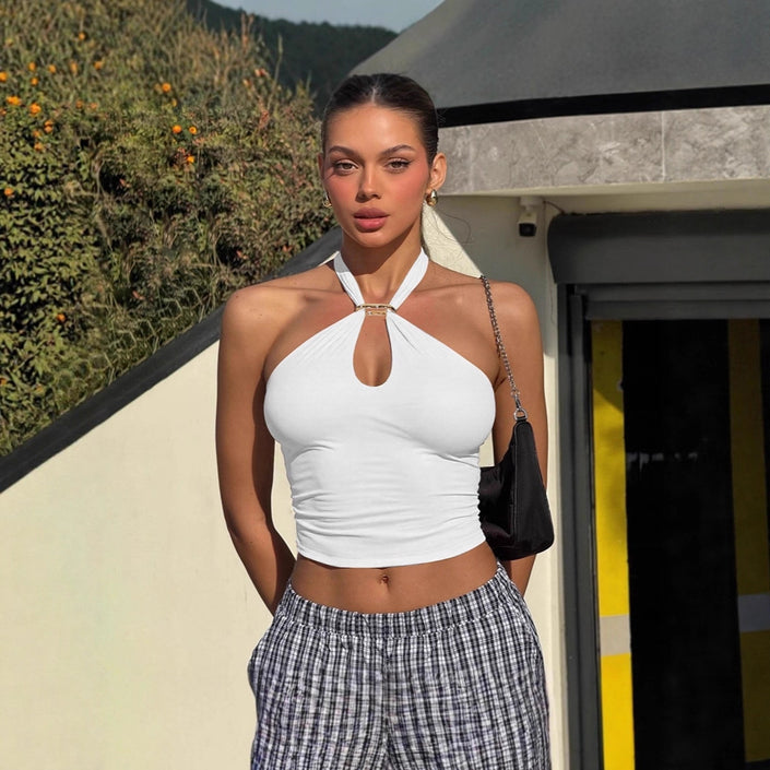 Sexy Hot Girl Hollow-out Backless Top