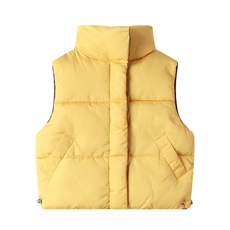 Girls down cotton vest