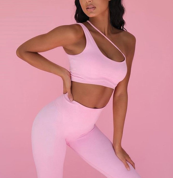 Oblique Shoulder Yoga Suit