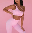 Oblique Shoulder Yoga Suit