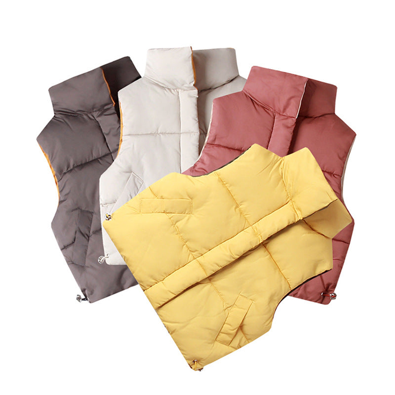 Girls down cotton vest