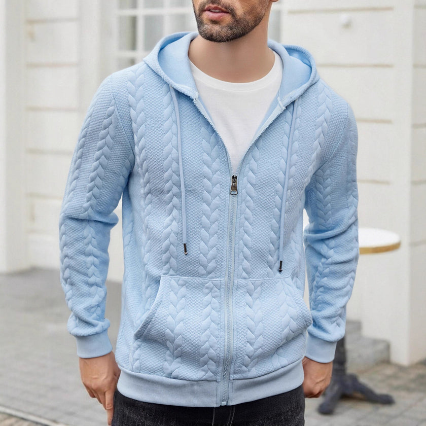 Patterned Casual Hoodie
