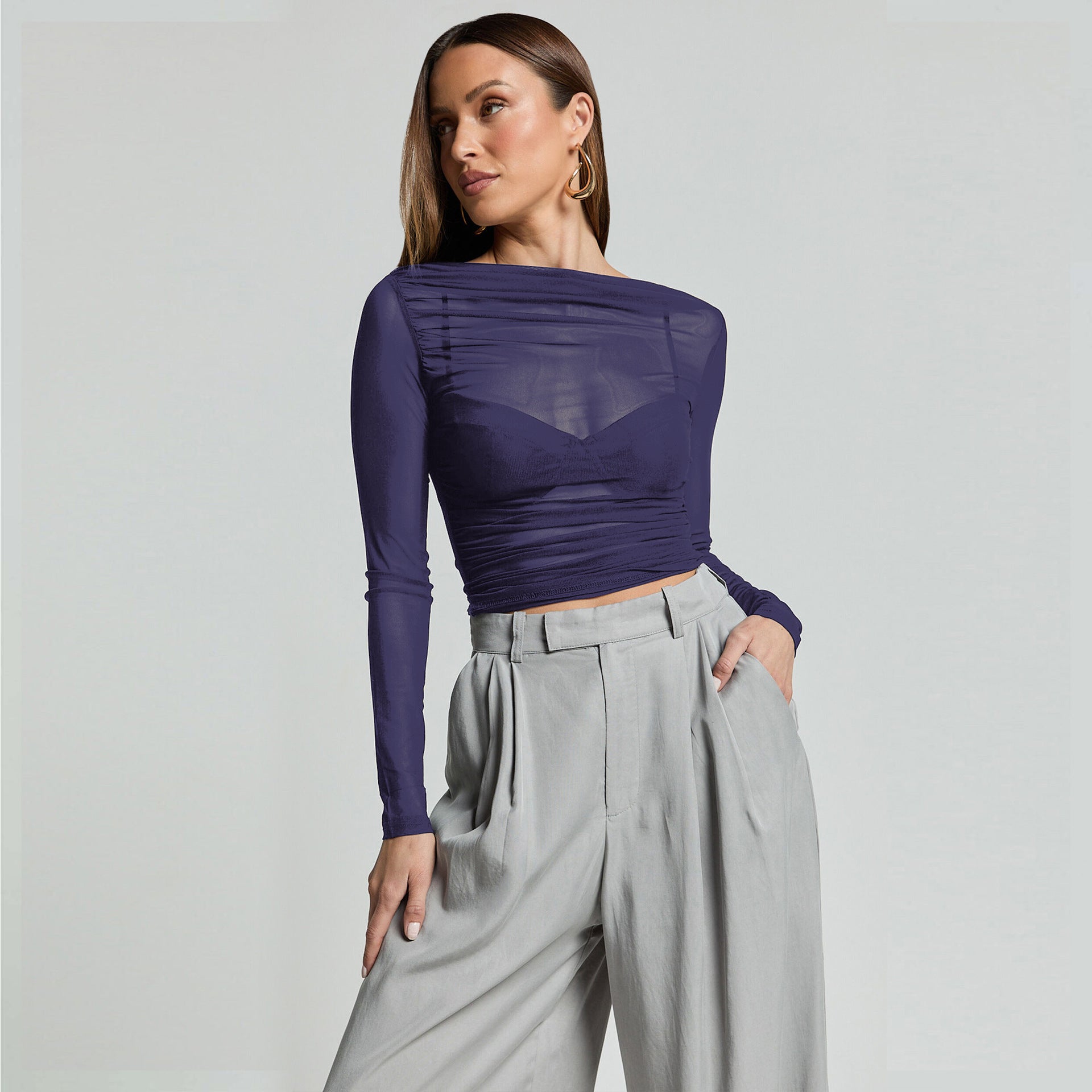 Mesh Slim-Fit Top