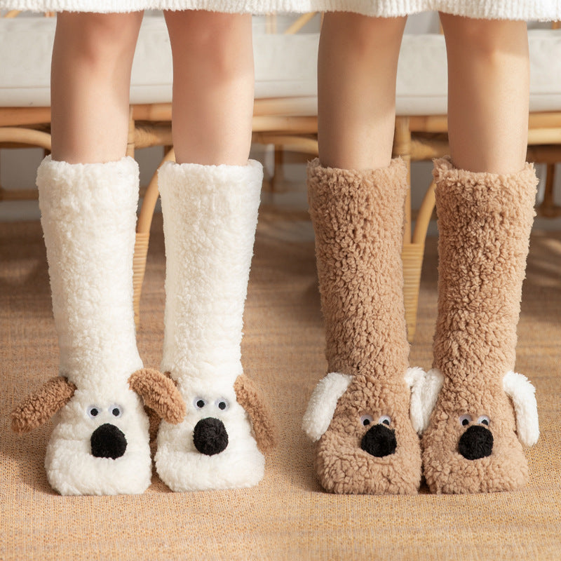 Cute Winter Warm Non-slip Plush Socks