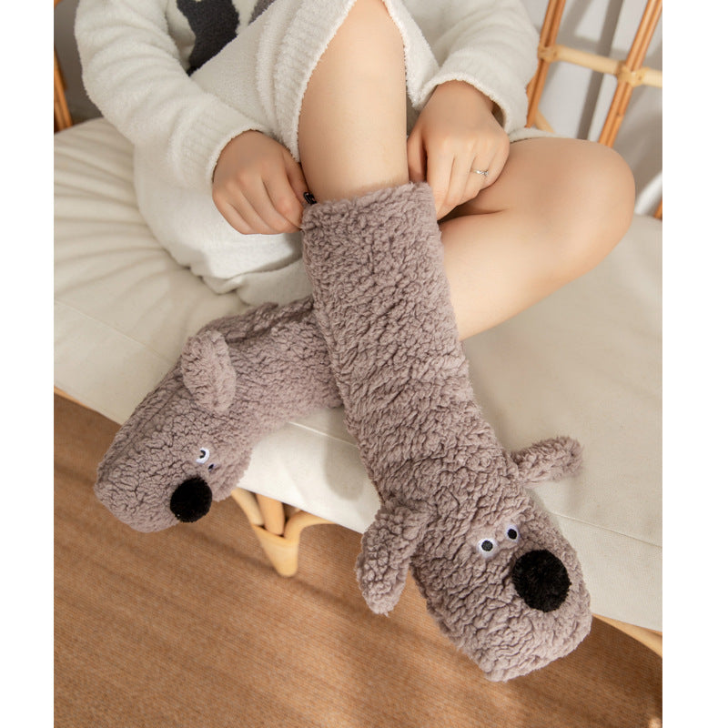 Cute Winter Warm Non-slip Plush Socks