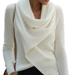 Draped Collar Knitted Top