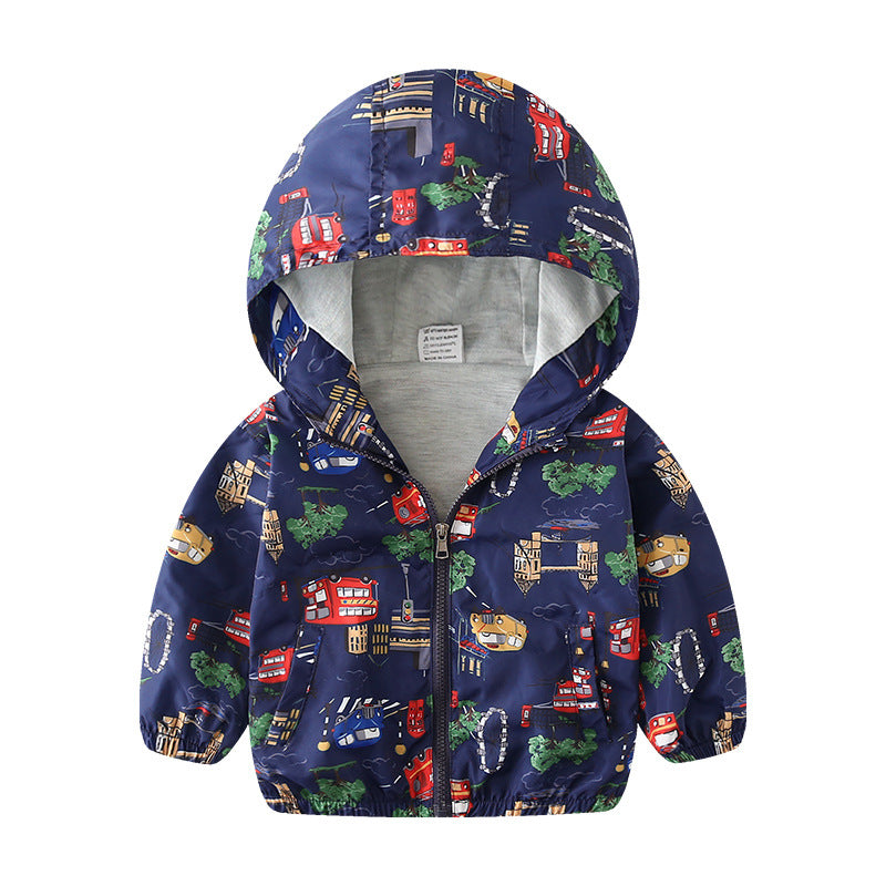 Airplane Printed Windbreaker Jackets