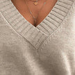 Womens Sweaters Casual Drop Shoulder Long Sleeve V Neck Pullover Tops Trendy Fall Fashion Clothes