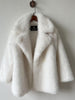 Notched Collar Mid-Length Fur Coat