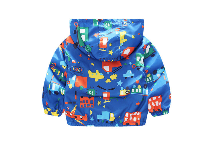 Airplane Printed Windbreaker Jackets