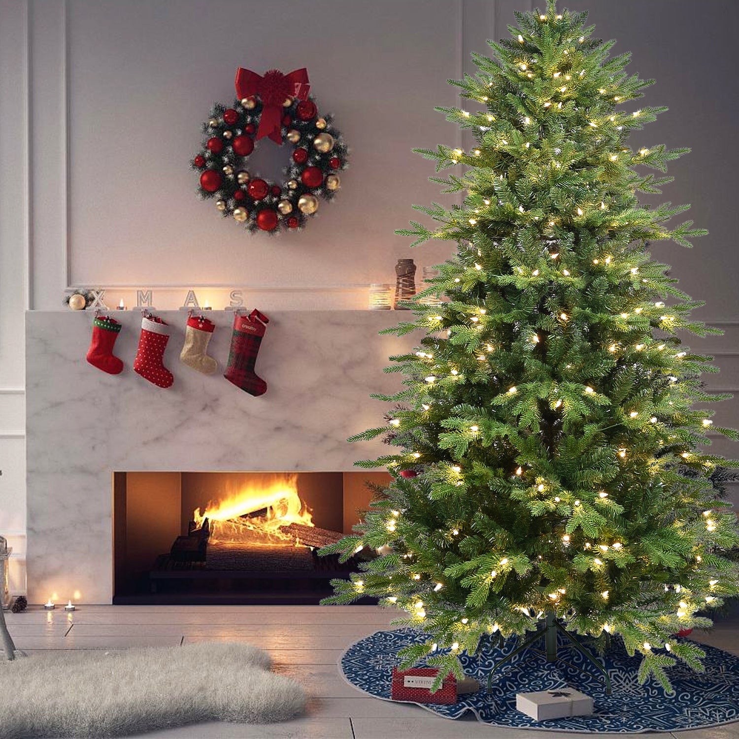 Pre-Lit PVC Christmas Tree