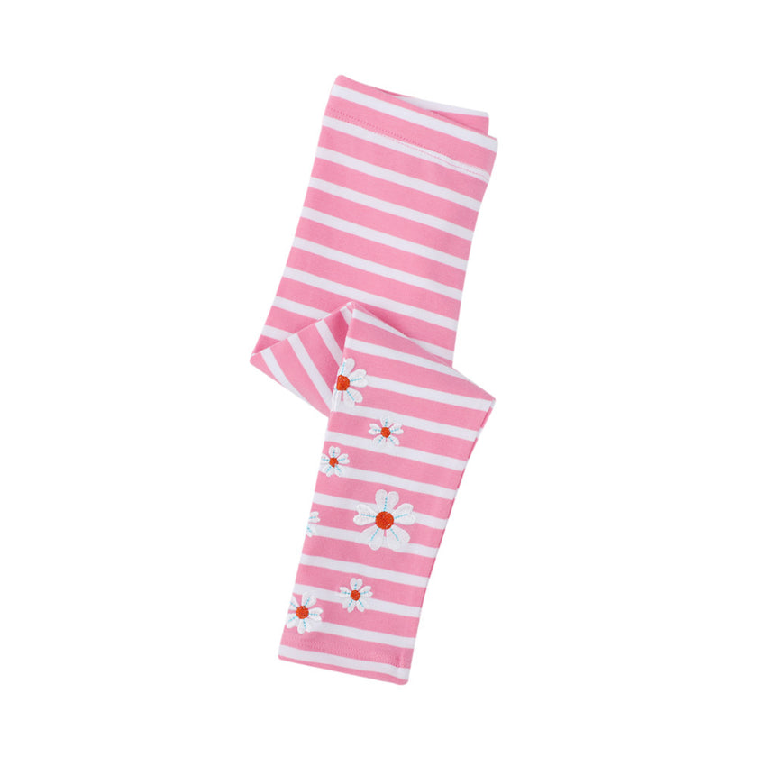 Girls Sunflower Stripe Leggings