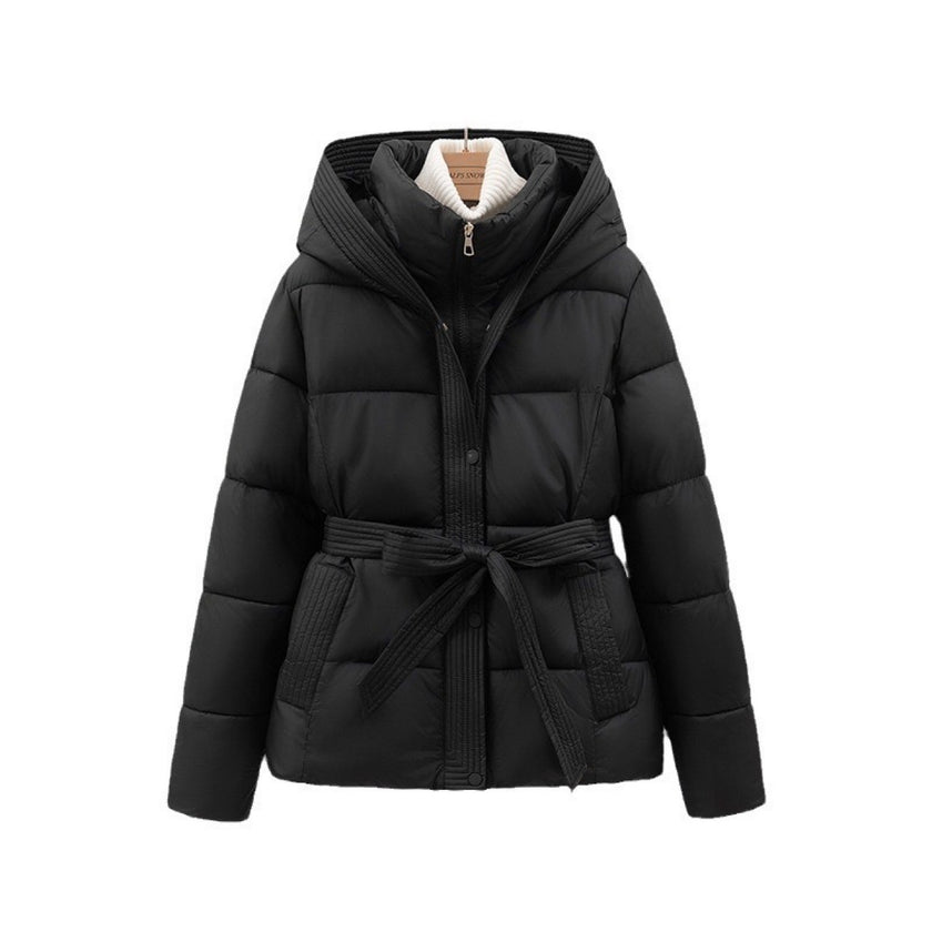 Women's Short Tie-front Warm Coat