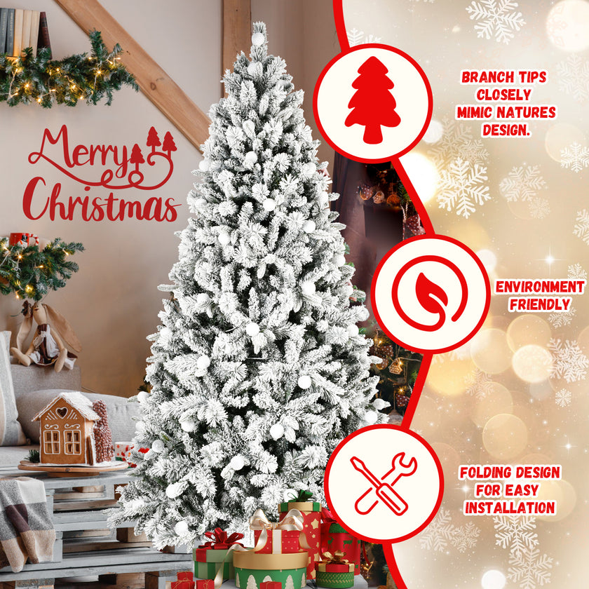 Pre-Lit Snow Flake Christmas Tree