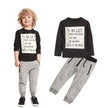 Boys To Do List Long Sleeves T-shirt Pants 2pcs Suit For 3-7 Years