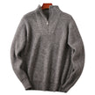 Soft Fabric Half-zip Solid Knitwear