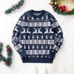 Men's Round Neck Loose Jacquard Christmas Knitwear