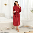 Wome'ns Bathrobe Ladies Fleece Plush Warm Long Robes Fleece Nightgown Sleepwear