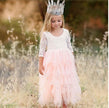 Children's Lace Long-sleeved White Lace Princess Dress