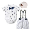 Baby Boy Printed Triangle Romper Set