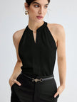 Sleeveless Halter Neck Top