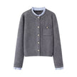 Women's Pleated Lace Collar Jacket