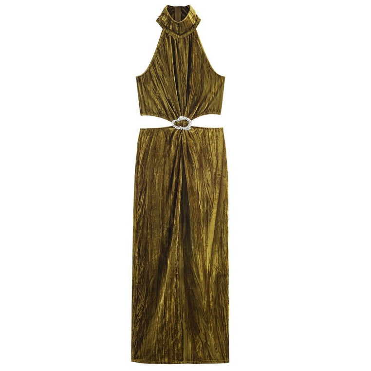 Women's Fashion Jewelry Embellished Open Design Dress