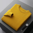 Men's Solid Color Loose Round Neck Wool Sweater