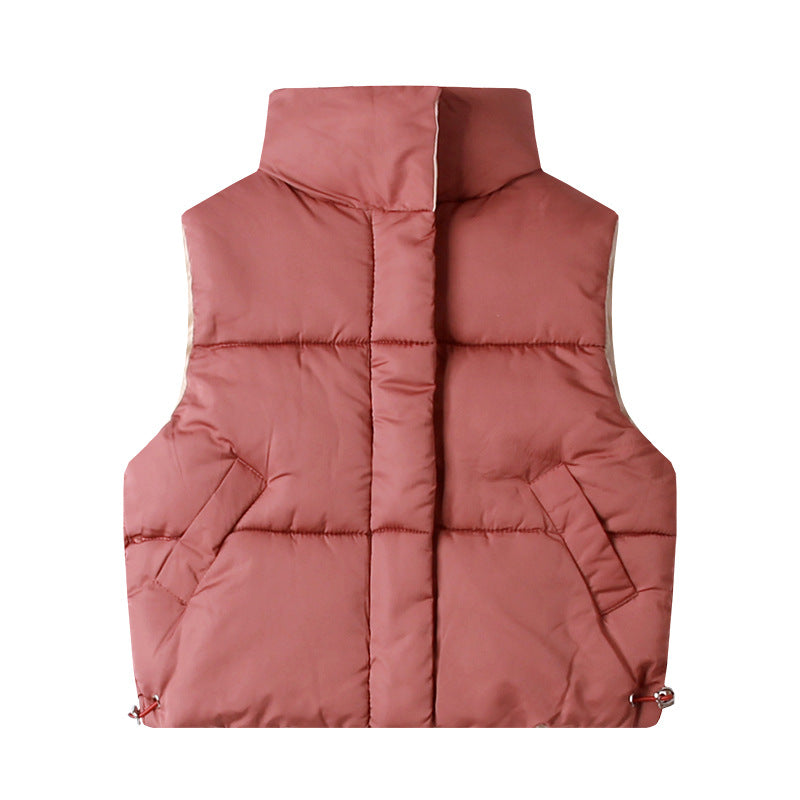 Girls down cotton vest