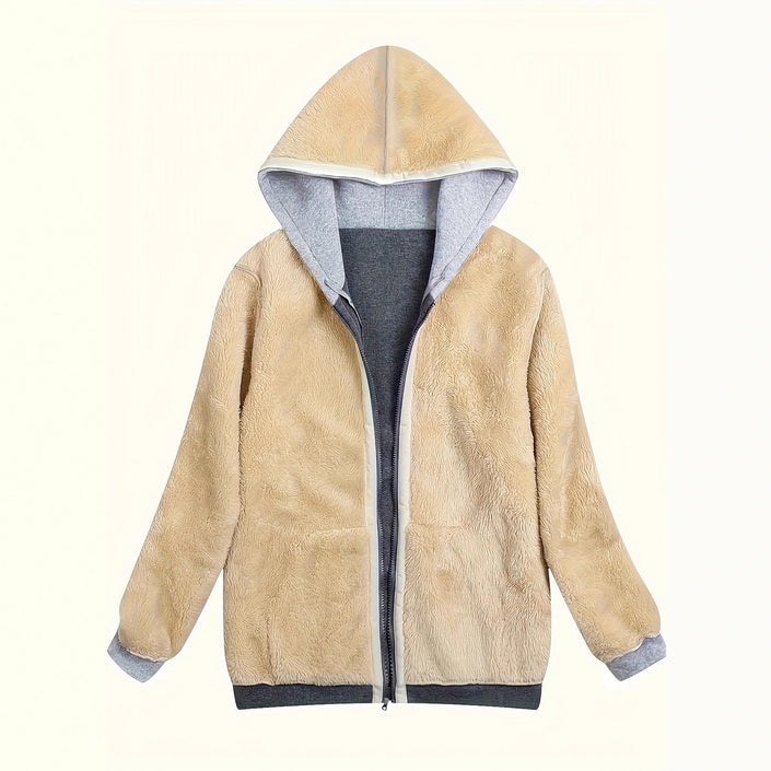 Women's Color-Block Fleece Hoodie
