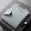 Men's Solid Color Loose Round Neck Wool Sweater