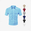 Loose Breathable Jacquard Short Sleeve Shirt